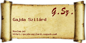 Gajda Szilárd névjegykártya