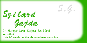 szilard gajda business card
