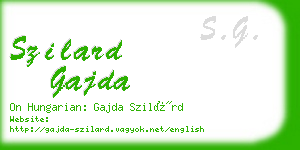 szilard gajda business card